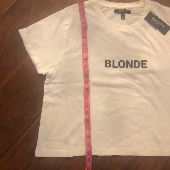 1 LEFT ❗️NEW BLONDE BRUNETTE THE LABEL CROPT-SHIRT - Picture 4 of 5